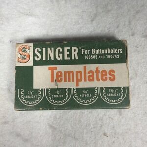 Vintage Singer Buttonholer Templates Set Part 160668 Complete w Box